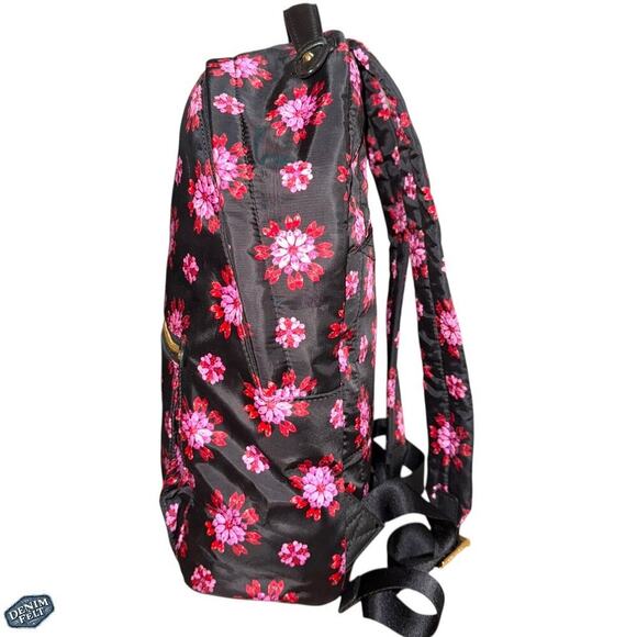 MICHAEL KORS Black Ultra Pink Ruby Jewel Floral Large KELSEY NYLON
BACKPACK - Picture 7 of 16